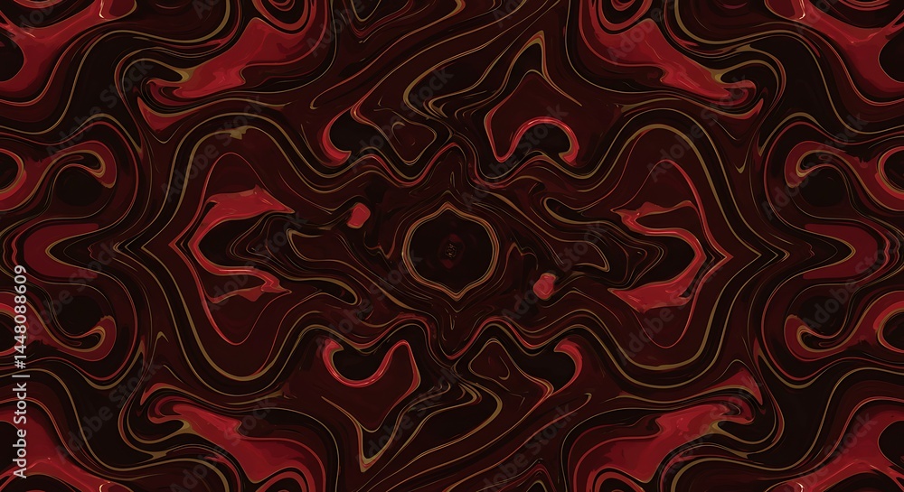 Abstract Swirling Pattern in Red and Gold Tones Abstract Swirling Pattern in Red and Gold Tones