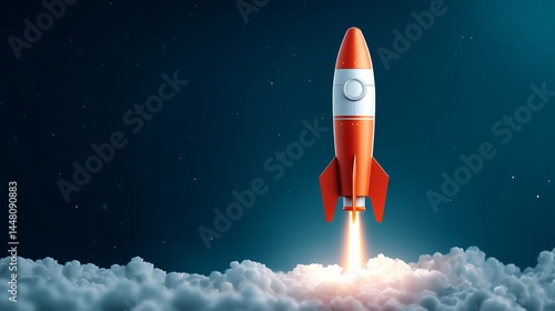 Fototapeta Naklejka Na Ścianę i Meble -  Digital launch pad of strategy plans ready to activate like spacecraft launching into market space 