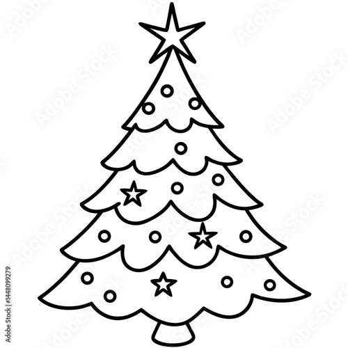 Classic Christmas Vector on White
