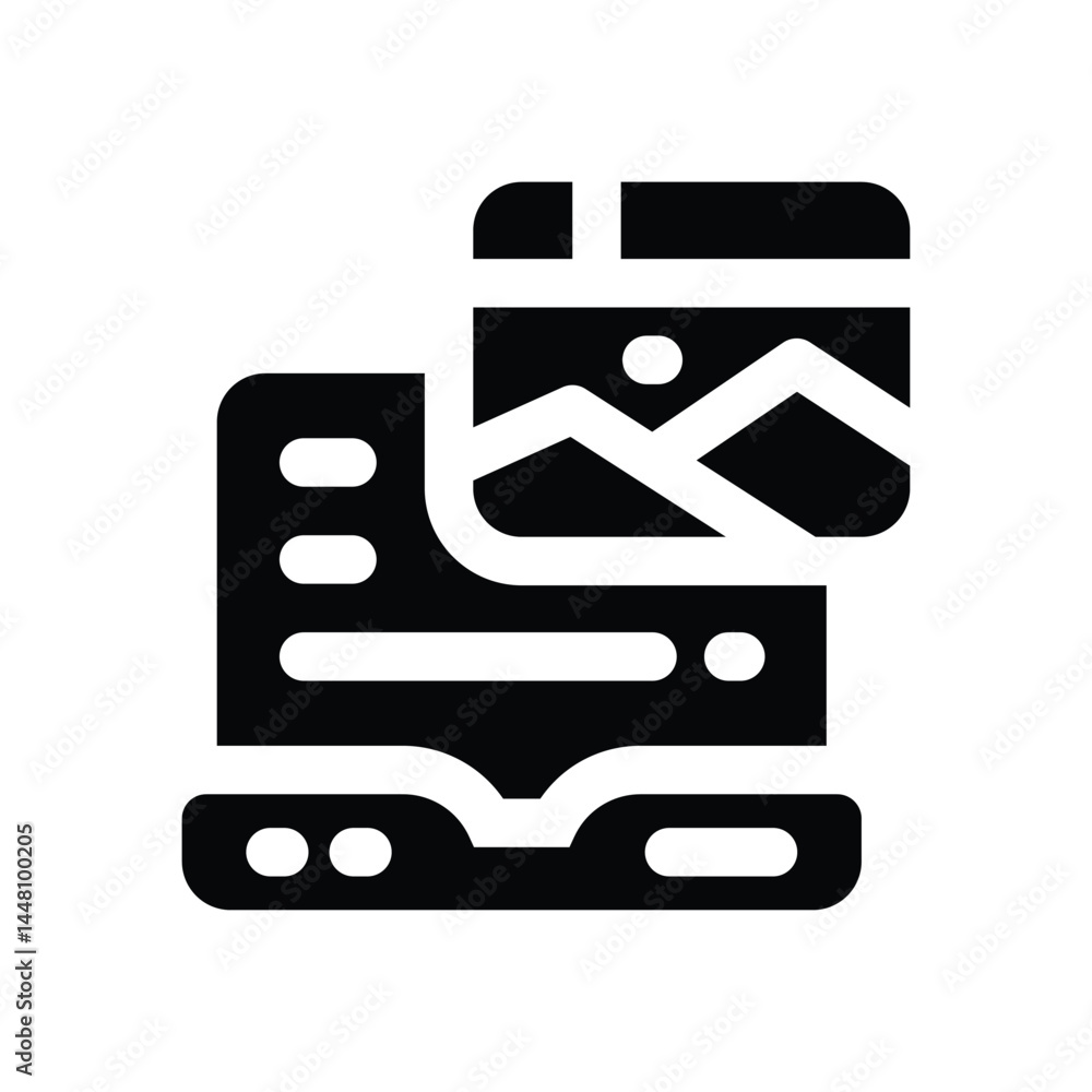 laptop glyph icon. Strong and solid vector icon for websites, mobile interfaces, presentations, and visual branding. High quality and easy to edit. laptop glyph icon. Strong and solid vector icon for websites, mobile interfaces, presentations, and visual branding. High quality and easy to edit.