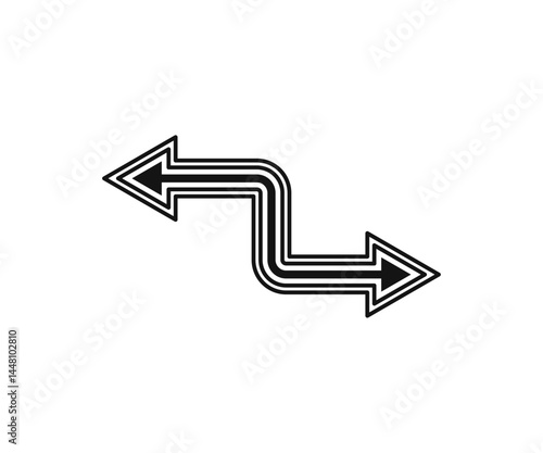 Double Arrow Symbol Pointing Left and Right Side Direction