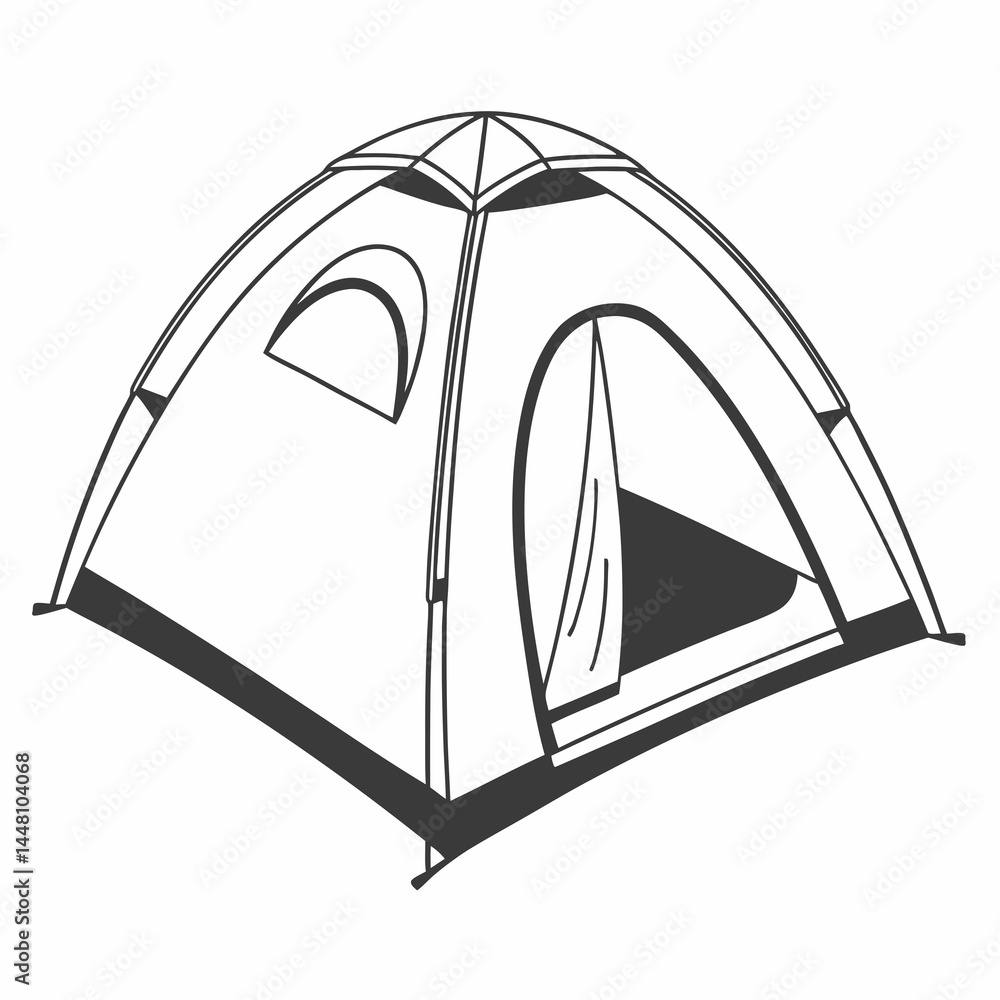 tent on white background tent on white background