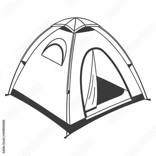 tent on white background