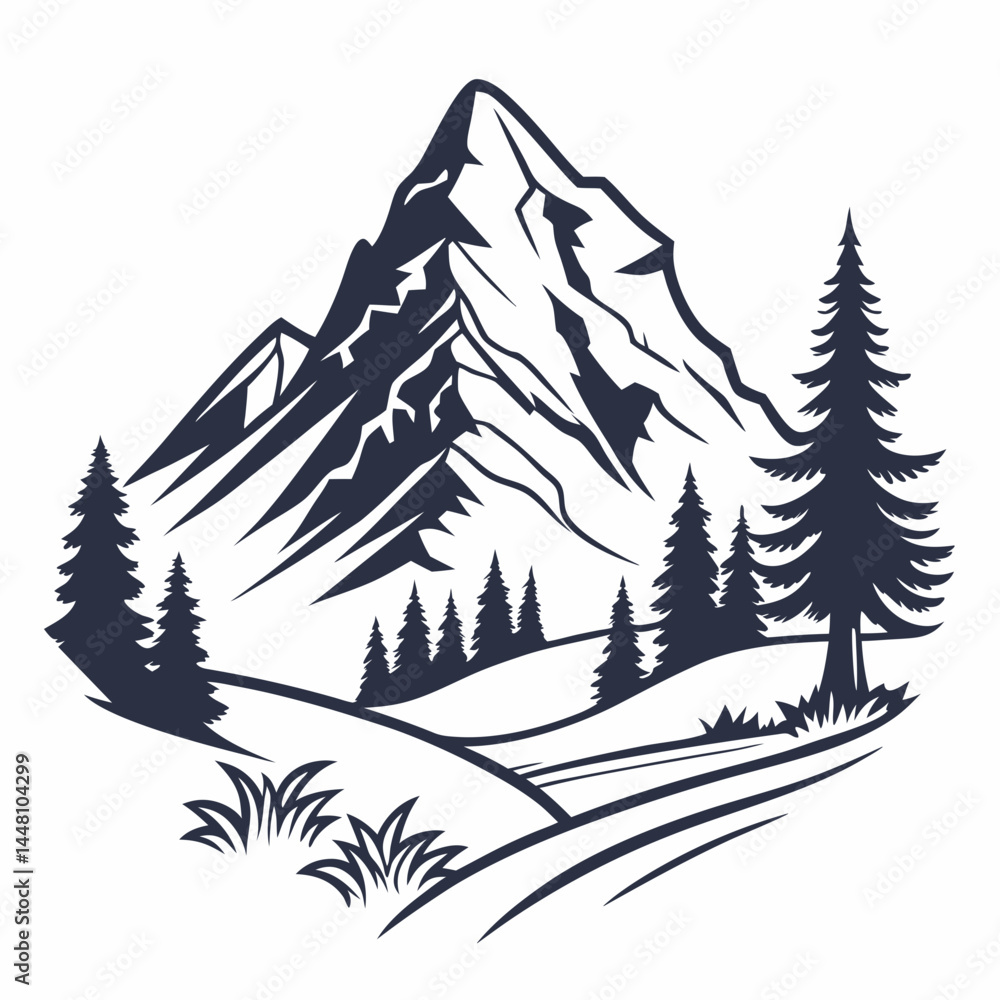 Fototapeta premium winter forest landscape