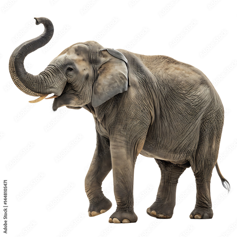 Obraz premium Elephant isolated on a transparent background