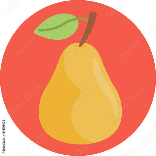 A ripe pear symbolizing the harvest season, often associated with the fall months and rich, earthy flavors.