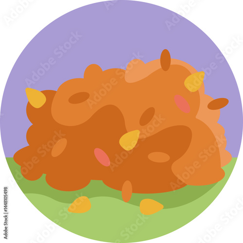 Leaf Pile: A cluster of fallen leaves, often seen in autumn, representing the beauty of nature during this season.