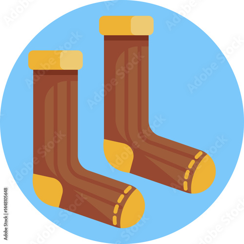A pair of cozy socks, symbolizing warmth during the chilly autumn months.