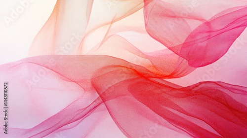 Soft, flowing fabrics in a gradient of pinks and whites.