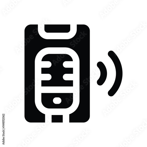 smartphone glyph icon. Strong and solid vector icon for websites, mobile interfaces, presentations, and visual branding. High quality and easy to edit.