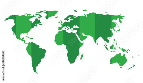 World map with football field pattern on white background, World Cup competition concept. 