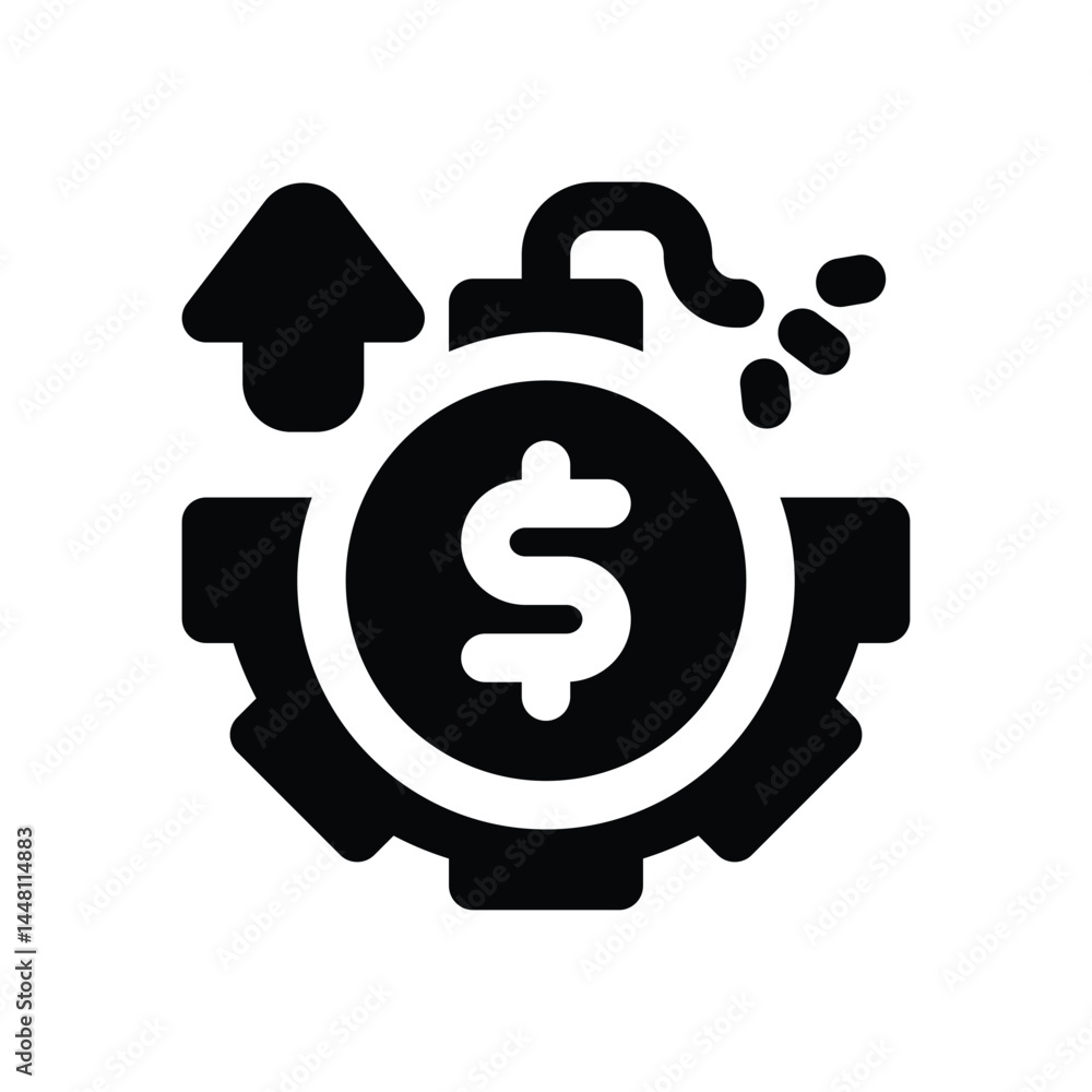 leverage glyph icon. Strong and solid vector icon for websites, mobile interfaces, presentations, and visual branding. High quality and easy to edit.