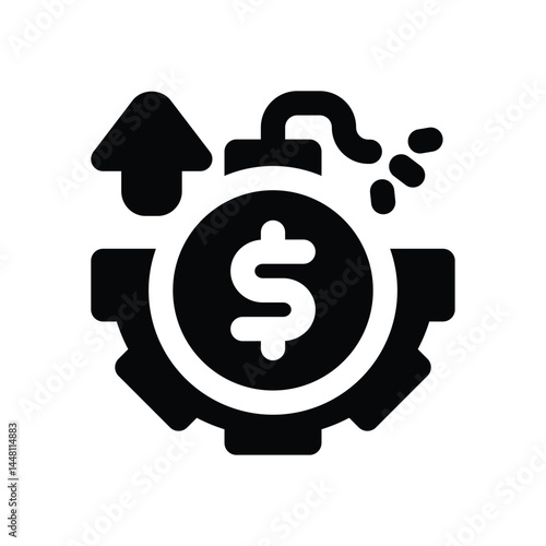 leverage glyph icon. Strong and solid vector icon for websites, mobile interfaces, presentations, and visual branding. High quality and easy to edit.