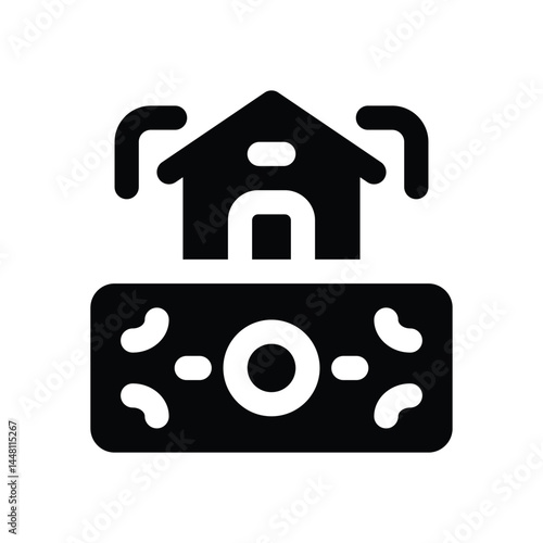 refinancing glyph icon. Strong and solid vector icon for websites, mobile interfaces, presentations, and visual branding. High quality and easy to edit.