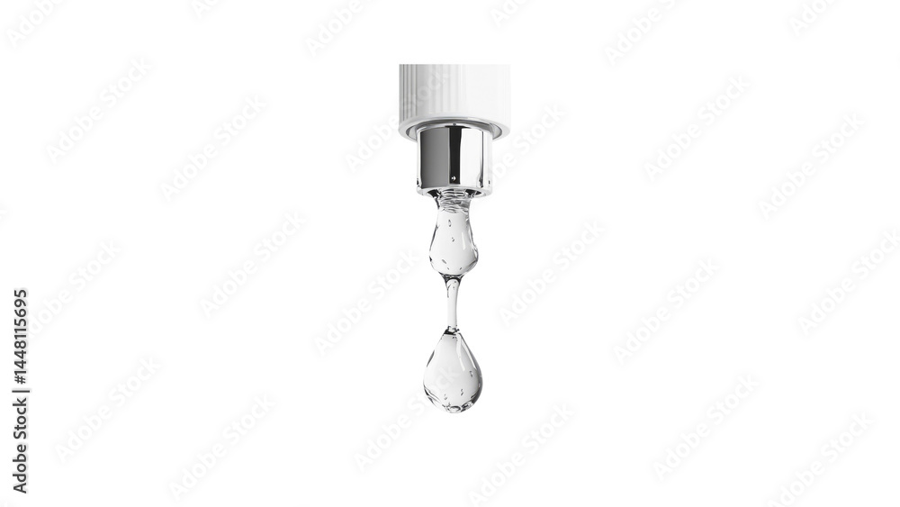 Water Droplet Falling from Faucet - Clean and Pure Water Droplet Falling from Faucet - Clean and Pure