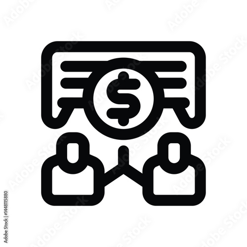 negotiating line icon. Clean and minimalist vector icon for websites, mobile apps, presentations, and logos. Fully scalable and customizable for any project.