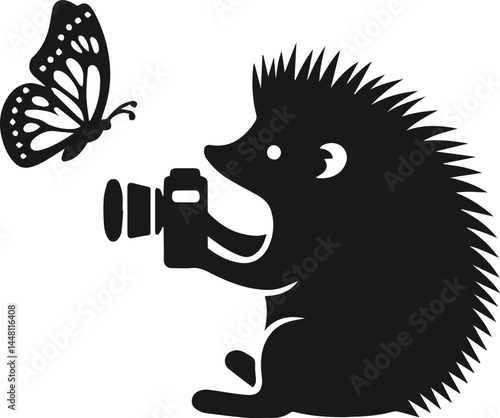 Vector hedgehog animal silhouette
