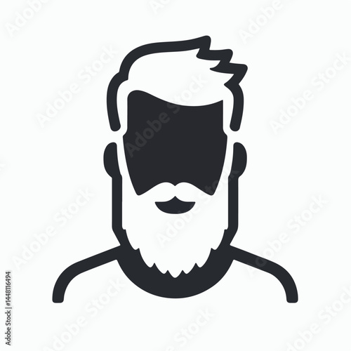 icon of a person with a mostache and beard