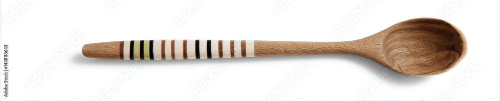 Empty wooden spoon isolated on white background with clipping path Empty wooden spoon isolated on white background with clipping path