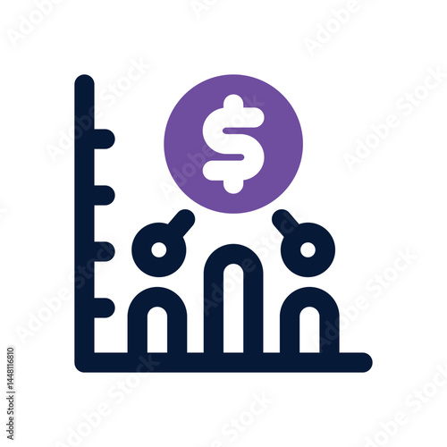 average selling price duotone icon. Sleek and modern vector icon for websites, mobile apps, marketing materials, and corporate design. Fully scalable and ready to use.