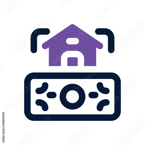 refinancing duotone icon. Sleek and modern vector icon for websites, mobile apps, marketing materials, and corporate design. Fully scalable and ready to use.