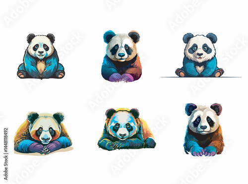 Cute Panda Vector Illustration 