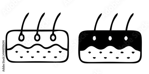 Hair Beauty Care Line Icons. Hair Care and Loss Problem. Treatment and Problem of Hair. Cosmetic 