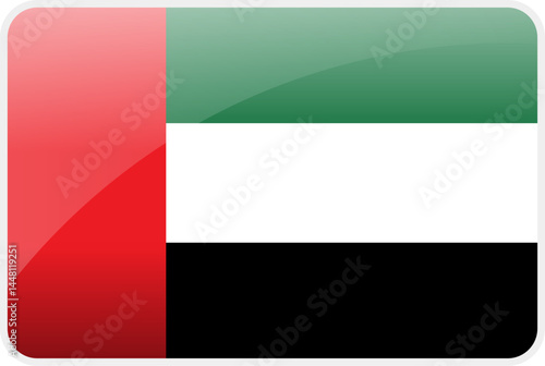 Flag Icon of United Arab Emirates Country,National Vector Flag Iconic Symbol and Colors of United Arab Emirates flag