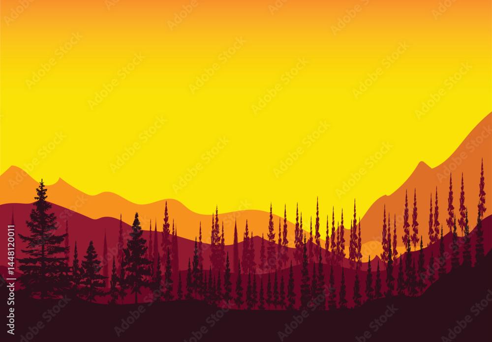 Obraz premium Landscape illustration