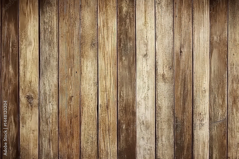Naklejka premium Aged Wooden Vertical Planks Background