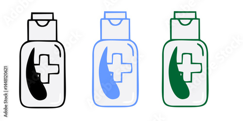 Hair Beauty Care Line Icons. Hair Care and Loss Problem. Treatment and Problem of Hair. Cosmetic 
