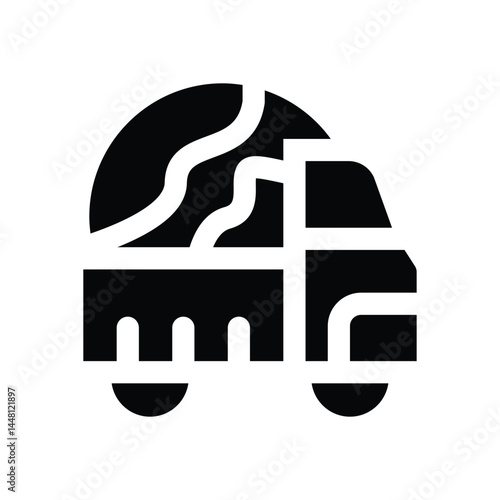 international shipping glyph icon. Strong and solid vector icon for websites, mobile interfaces, presentations, and visual branding. High quality and easy to edit.