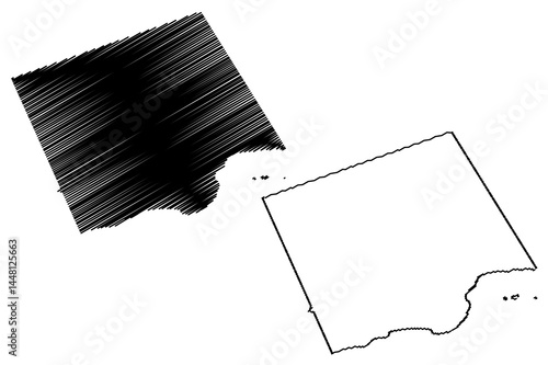 Dhofar Governorate (Sultanate of Oman, Governorates of Oman) map vector illustration, scribble sketch Dhofar map