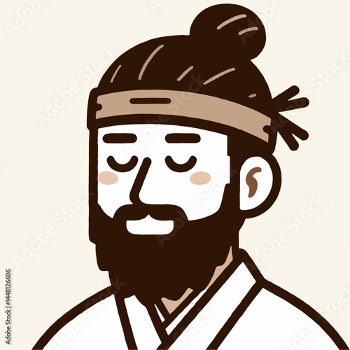 icon of a person with a mostache and beard