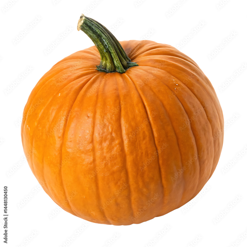Obraz premium Whole pumpkin isolated on a transparent background