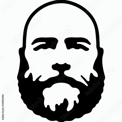 illustration of a person with a mostache and beard