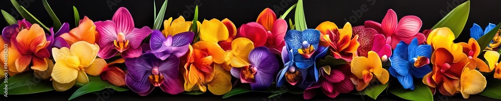 Fototapeta premium photo of colorful orchids 