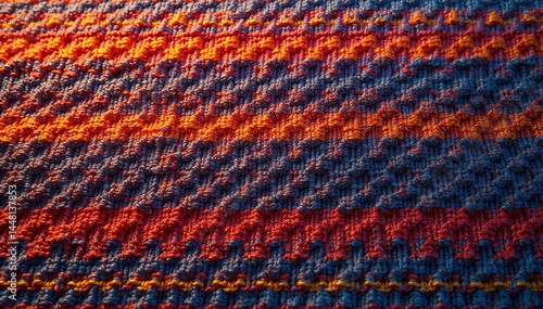 Intricate woven textile with repeating geometric design, dark, cloth, material