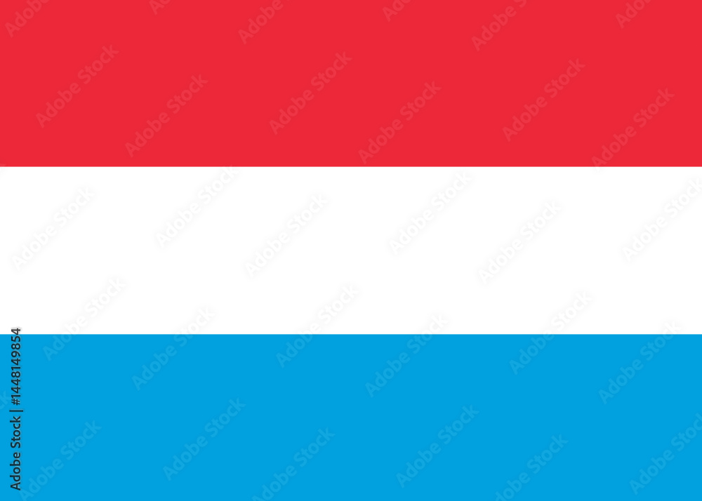 Luxembourg flag with red white and light blue stripes Luxembourg flag with red white and light blue stripes