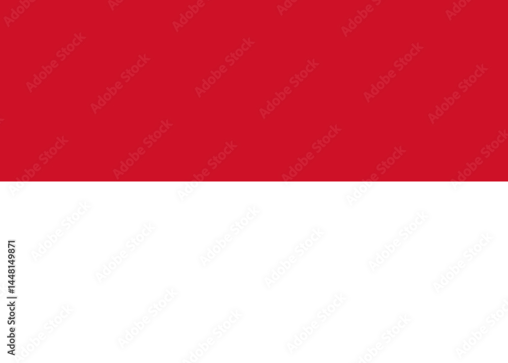 Naklejka premium Indonesia or Monaco flag with red and white