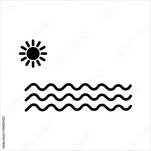 Four seasons and day parts related icon outline and linear vector.