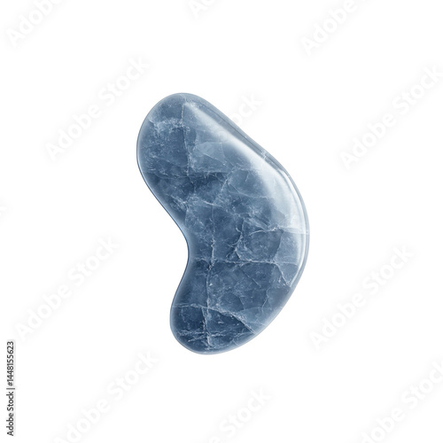 Blue Marble Gua Sha Stone for Facial Massage and Skincare