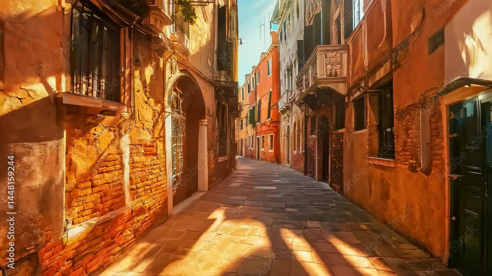 Venice Alleyway in Sunlight Venice Alleyway in Sunlight
