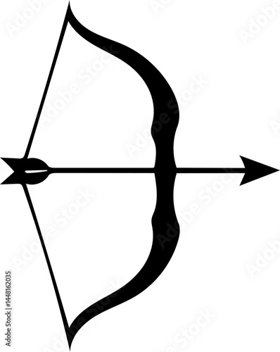 bow and arrow silhouette vector illustration