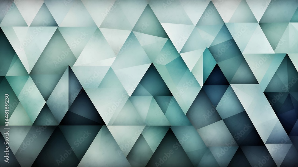 Abstract triangle pattern background in cool tones with geometric depth and clean design for modern visual aesthetics Abstract triangle pattern background in cool tones with geometric depth and clean design for modern visual aesthetics