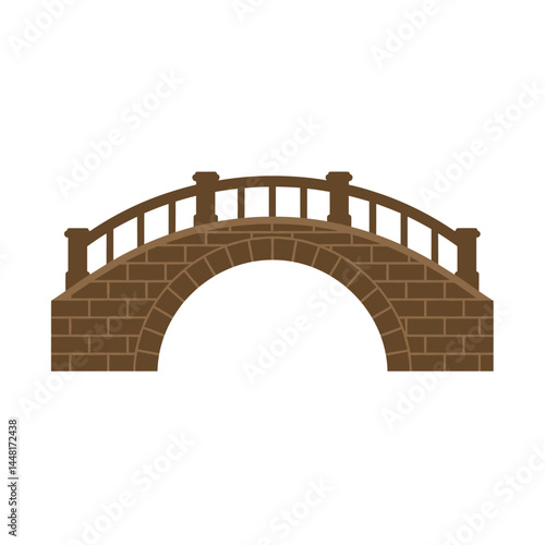 Arched Stone Bridge: A classic stone bridge stands, its arched design and detailed construction exuding a sense of history and architectural beauty.