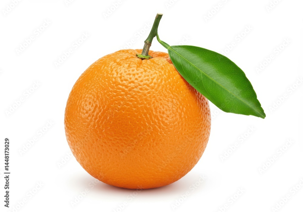 Orange with leaf isolated Orange with leaf isolated
