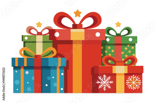 vector illustration of christmas gifts