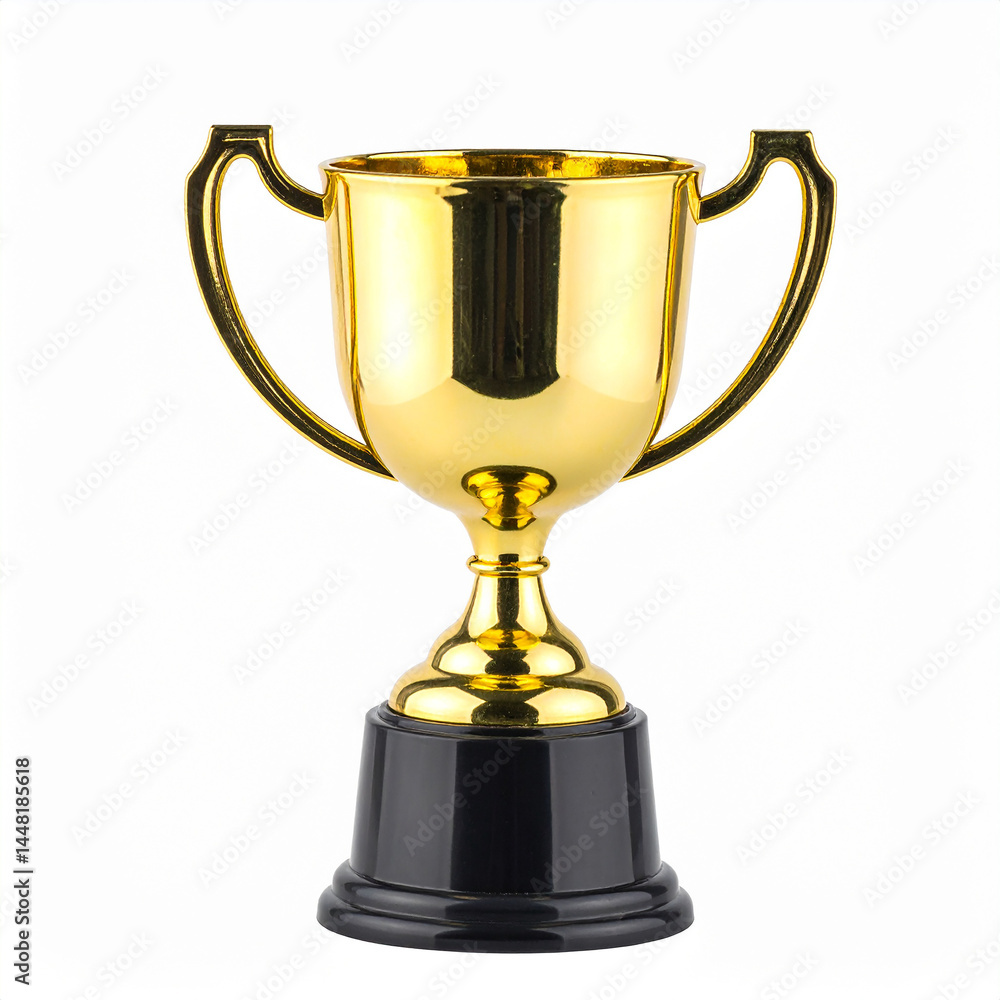 Gold trophy cup isolated on white background. Winner award. Gold trophy cup isolated on white background. Winner award.
