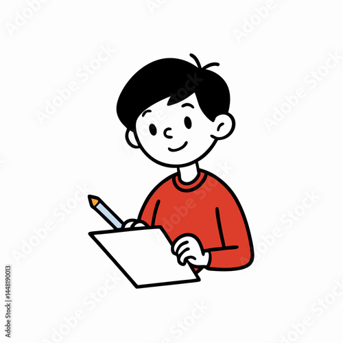 boy reading a book